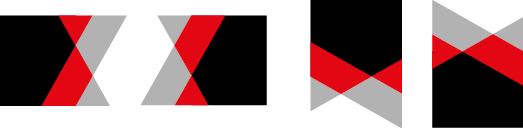 Colour block variants horizontal and vertical without white