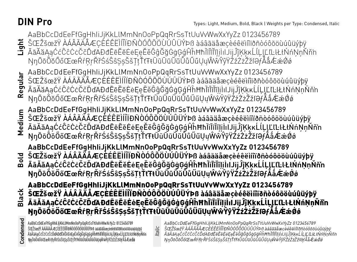 Font: DIN Pro